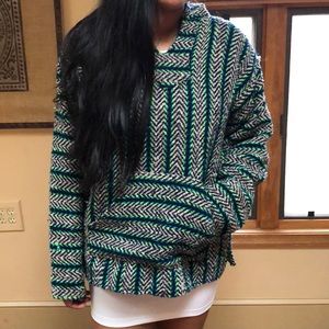 Green Cozy Beach Pullover Hoodie